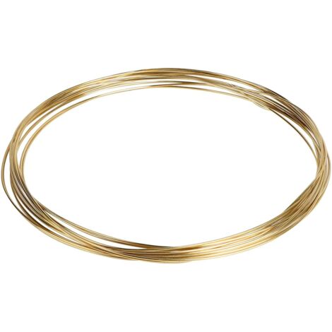 Brass wire 2.0mm x 10m, copper wire made of brass, brass wire for ornament weaving, decorating, modeling and soldering, gold