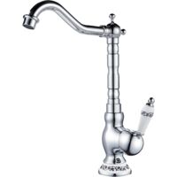 Vintage sink faucet, chrome brass bathroom faucet, suitable for bathroom sink or basin, hot and cold water