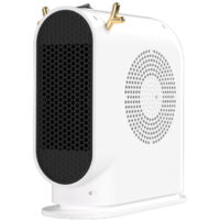 Indoor heater - Electric desk heater with stable base Heater with overheating protection for safe heating in the office (white)