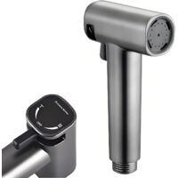 Adjustable handheld toilet shower head with two modes (stream/water jet) for personal hygiene and cleaning care
