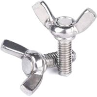 10pcs M6 304 Stainless Steel Butterfly Screws (M6-1.0 x 25mm)