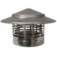 SUS304 stainless steel flue pipe with ventilation cap, diameter 150mm