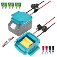 Battery Adapter Compatible with Makita Power Wheels 18V BL1850 BL1840 BL1830 Adapters, Battery Power Converter with Fuse, Switch and 14 Gauge Wire