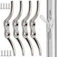 100 mm stainless steel mast hooks, ideal for attaching mast lines to flagpoles, boats, awnings, tents and tarpaulins.