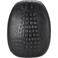 Motorcycle solo seat cushion, black, rear seat cushion for the rider made of synthetic leather, compatible with Harley Sportster 72 48 1200X 1200V 2010-2015 (black crocodile pattern)