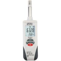 Digital psychrometer – Pocket-sized, backlit temperature and humidity meter with dew point and wet-bulb temperature measurement – Battery included, M350