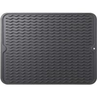 Dish draining mat, quick-drying silicone draining mat, countertop mat for kitchen worktops, heat-resistant draining mat