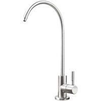 Drinking water tap for the kitchen sink, water filter tap for reverse osmosis or water filter systems, made of stainless steel
