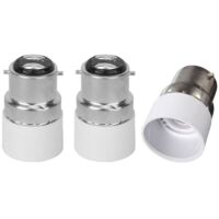 Set of 3 B22 to E14 socket adapters - Extension bracket for light bulb sockets