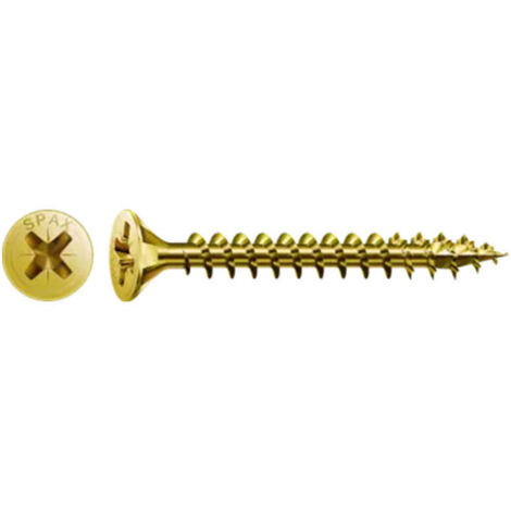 Vis universelle YELLOX P Z2 4CUT tête fraisée (180 pcs) - SPAX - 3.5 x 30 mm