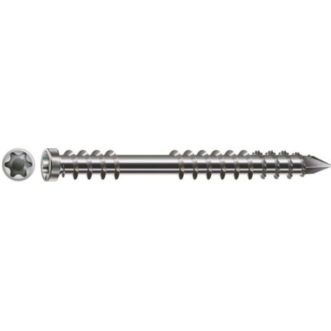 Vis pour terrasse à tête cylindrique filetage de fixation T-STAR plus T25 inox A2 (180 pcs) SPAX - 5 x 50 mm