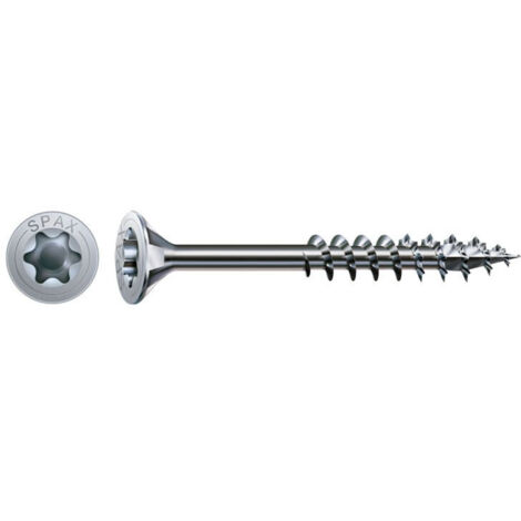 Vis à bois T-STAR T30 tête fraisée filetage partiel (90 pcs) WIROX - SPAX - 6 x 80 mm