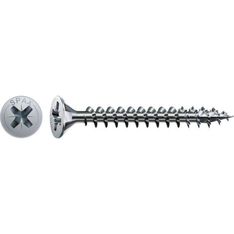 Vis cruciforme à tête fraisée filetage total Z2 acier inoxydable (360 pcs) - SPAX - 4 x 25 mm