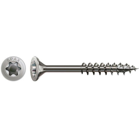 Vis à tête fraisée filetage partiel T-STAR plus T20 acier inoxydable (90 pcs) SPAX - 4 x 35 mm