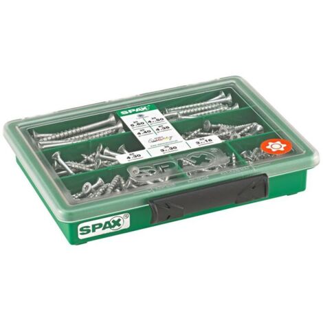 SPAX Assortiment petit, set de vis avec 7 dimensions, 245 pièces, tête fraisée, T-STAR plus, WIROX - 4000001991159 (1/2)