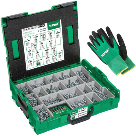 SPAX Coffret De Montage Universel L-BOXX T-STAR plus WIROX, Grand + Gants 8000000294532