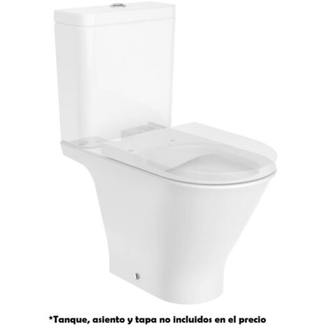 ROCA A3420N8000 THE GAP ROUND Rimless Taza Pie Abierto Salida Dual Sin Cisterna ni Tapa Blanco - ref: A3420N8000