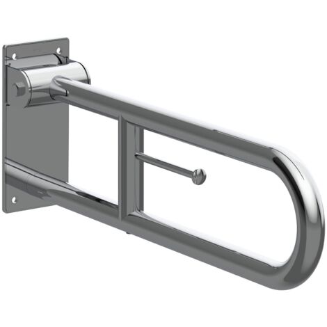 Asa de baño abatible con portarrollo COMFORT - ROCA Acabado: Brillo (1/2)