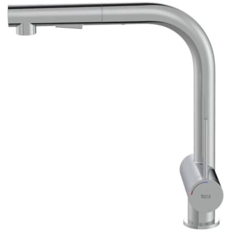 ROCA A5A851FC00 ONA Grifo Monomando Cocina con Caño Extraíble Giratorio y Función Ducha Cromo - ref: A5A851FC00