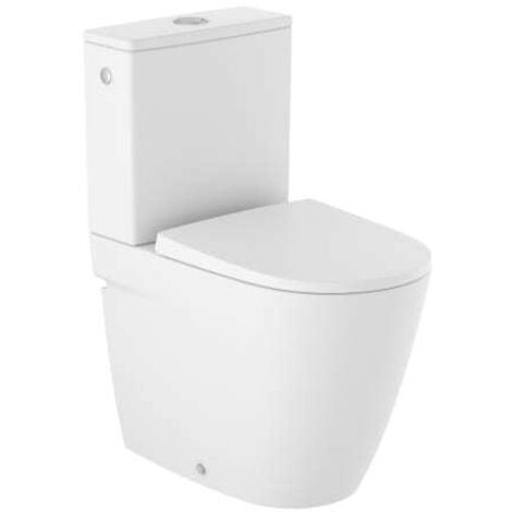 TAZA P/TNQ.BAJO RIMLESS ADOS.PARED ONA SAL.EVAC.DUAL 420MM S/ASTO.CODO EVAC.BLM.