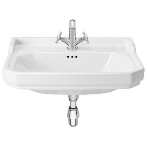 LAVABO MURAL PARA PEDESTAL 650X480 CARMEN BLANCO 3 ORIFICIOS
