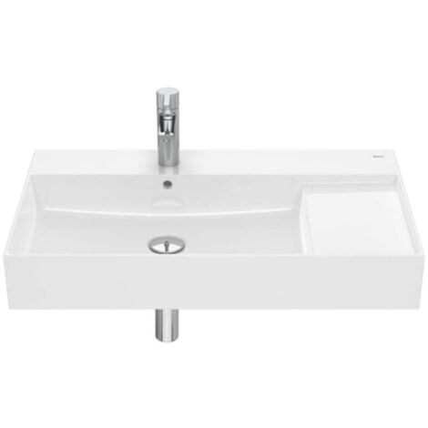 Roca Inspira - Lavabo 80x49 cm, con rebosadero, orificio para grifo, blanco A32752B000