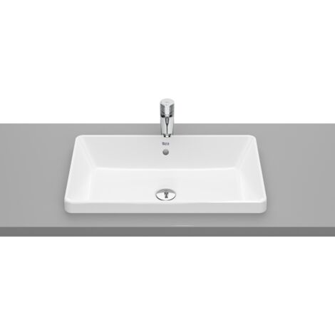 Lavabo de encimera SQUARE THE GAP - ROCA Medidas: 690x370x40 mm