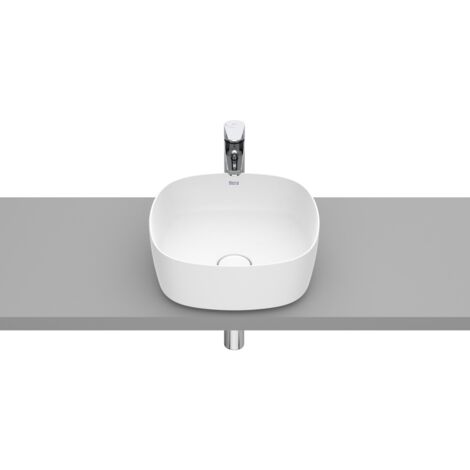 Lavabo de sobre encimera FINECERAMIC® 370 mm SOFT INSPIRA - ROCA Color: Blanco mate