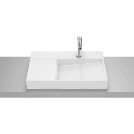 LAVABO SOBRE ENCIMERA HORIZON VIEW 600X420 CON ORIFICIO PARA GRIFERÍA BLANCO