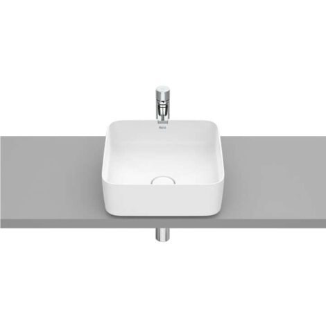LAVABO SOBRE ENCIMERA 370X370X140 CUADRADO BLANCO MATE