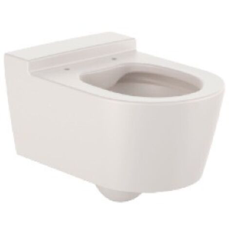 Taza de inodoro suspendido sin tapa con descarga dual 4,5/3L. Rimless®  ROUND INSPIRA - ROCA Color: Beige