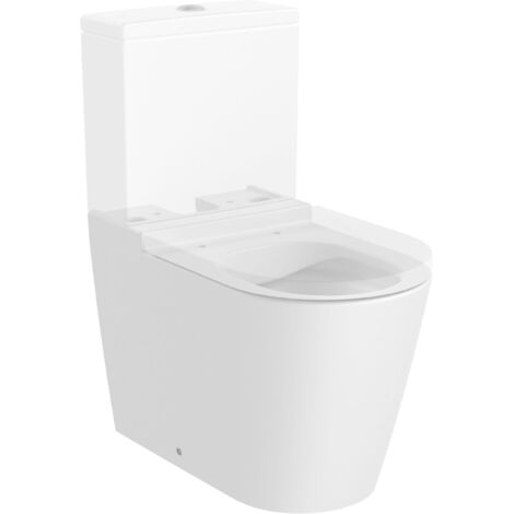 ROCA INSPIRA ROUND TAZA 64,5 RIMLES BLANCO MATE. No incluye tapa, asiento ni tanque.