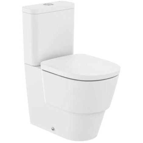TAZA TURA P/TNQ.BAJO ROCA RIMLESS ADOS.PARED SAL.EVAC.DUAL 420MM(S/ASTO.)BLM.