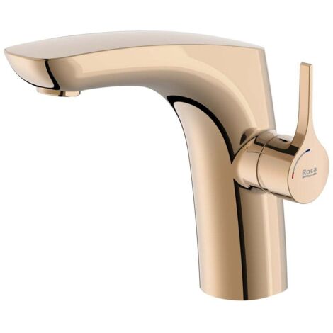 ROCA A5A3B3ARG0 INSIGNIA Grifo Monomando Lavabo con Cold Start Oro Rosa - ref: A5A3B3ARG0 (1/2)