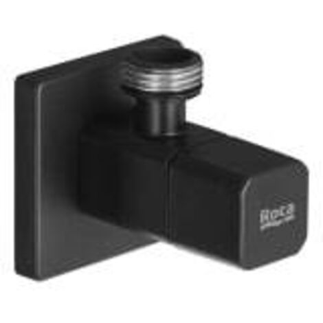 ROCA A5251707NB AQUA Square Llave de Corte 1/2" 1/2" Válvula Cerámica Negro Mate - ref: A5251707NB