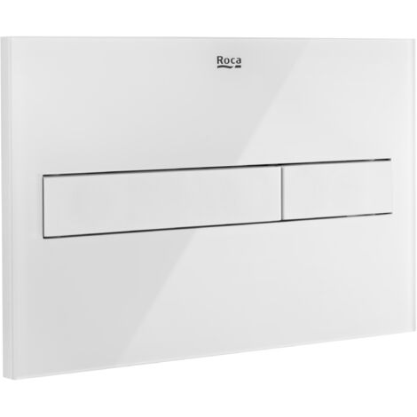 Placa de accionamiento con descarga dual (acabado cristal)  PL10 DUAL (ONE) - ROCA Color: Blanco (1/2)