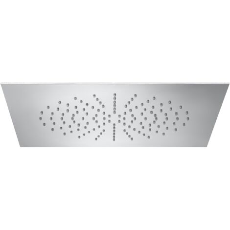 Rociador de techo empotrable de acero inoxidable cromado RAINDREAM - ROCA Forma: Cuadrado (1/2)