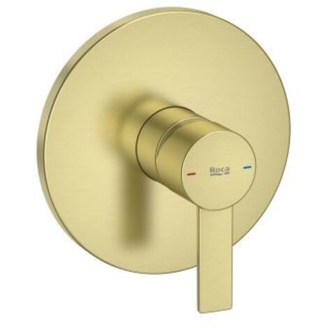 MEZCLADOR MONOMANDO EMPOTRABLE BAÑO Ó DUCHA TARGA ROCABOX ORO CEPILLADO