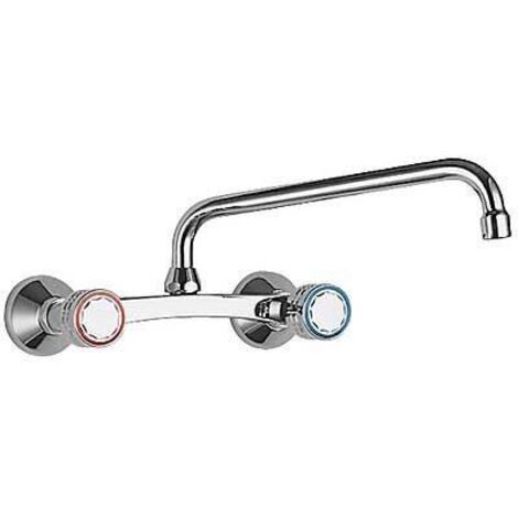 GRIFO BIMANDO MURAL PARA COCINA CON CAÑO SUPERIOR (1/2)