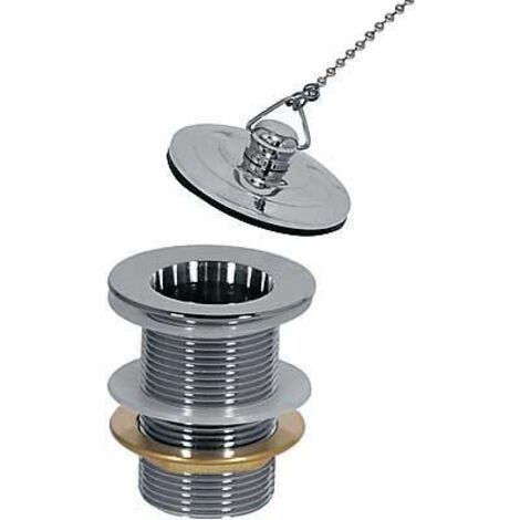 VÁLVULA DE DESAGÜE CON TAPÓN Y CADENILLA PARA LAVABO SIN (1/2)