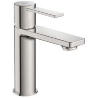 MEZCLADOR LAVABO TARGA DE CUERPO LISO CON AIREADOR ACERO INOXIDABLE