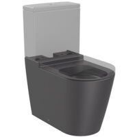 Roca Inspira Inodoro de pie, desagüe universal con taza Rimless, ónix (A342526640)