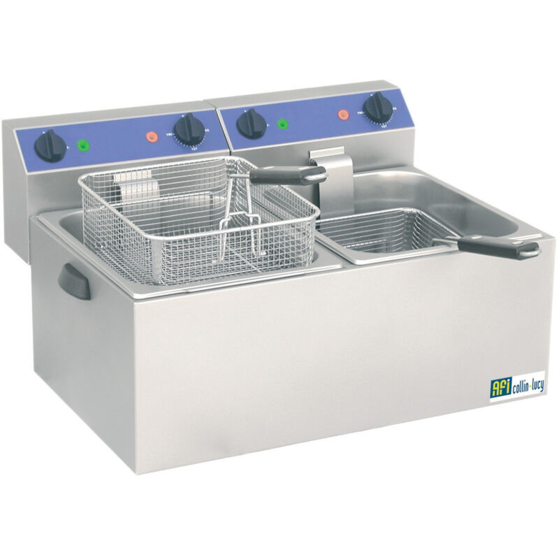 Friteuse a poser avec robinet 2*8L éléctrique