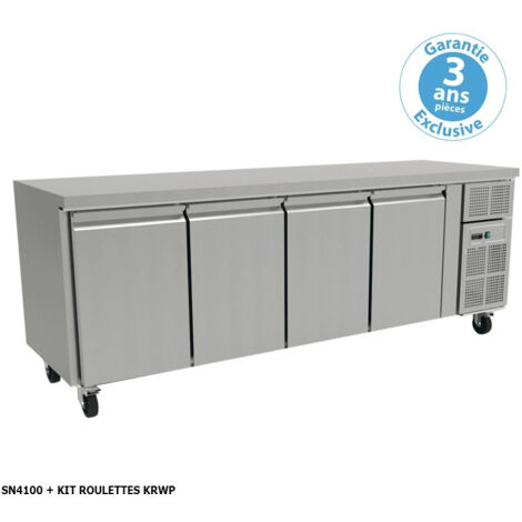 Table réfrigérée positive 511 L - 4 portes sans dosseret - Furnotel
