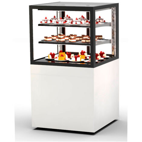Vitrine Neutre avec Base 60 Serie Integra - 600 x 600 x 1100 mm et avec Accès Frontal - Sayl (1/2)