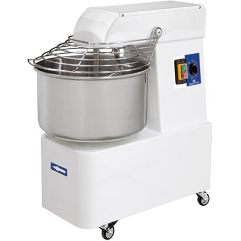 Pétrin à Spirale Sur Roues, 25 Kg/32 Litres, 2 Vitesses, Avec Minuteur - Mastro (1/2)