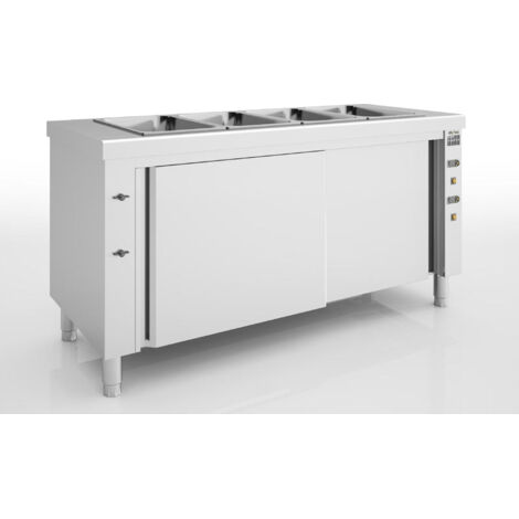 Meuble Bain-Marie Sec Inox Réserve Chaude 1600 x 700 mm - Eratos