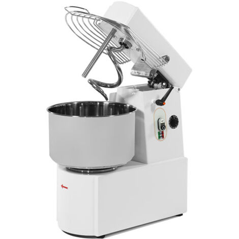 Pétrin Professionnel à Spirale Tête Relevable et Cuve Fixe - 41L - Triphasé 400V 2 Vitesses - Resto Italia (1/2)