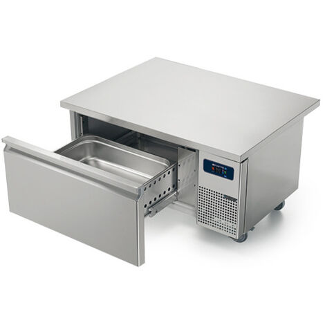 Soubassement freezer avec 1 tiroirs GN 2/1 h150 mm pour appareils de cuisson 900 mm, l:1200 mm- Virtus (1/2)