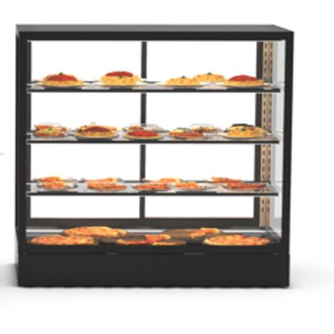Vitrine Chaude 4 faces Série Sahara Integra base 100 - Accès Arrière - 2 Etagères - Sayl (1/2)